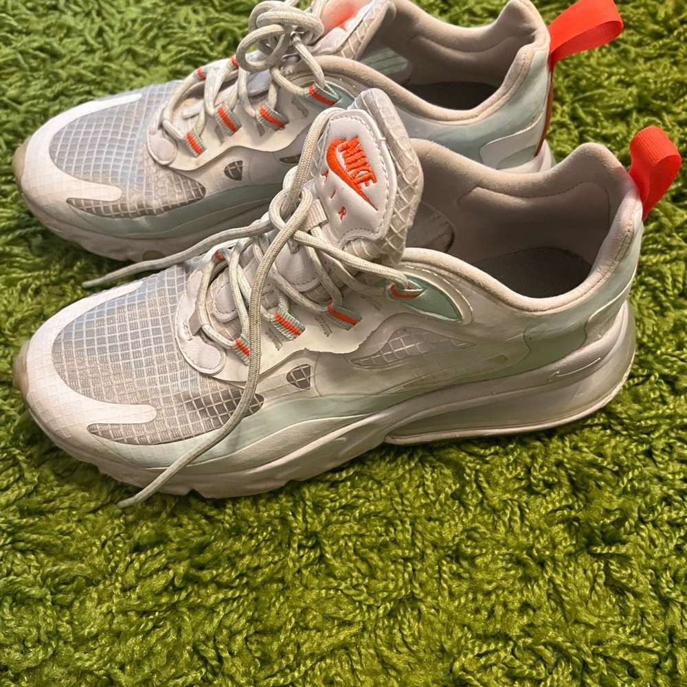 Nike airs green white and orange